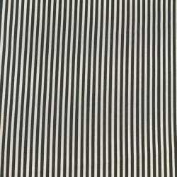 Glat polyester med smalle striber i kit og koksgr - pr. 0,25 meter