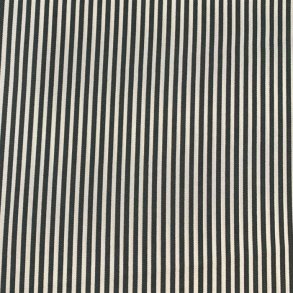 Glat polyester med smalle striber i kit og koksgr - pr. 0,25 meter