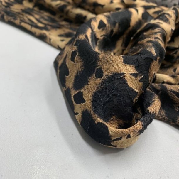 Polyesterstof med dyreprint og ausbrenner-effekt  - pr. 0,25 meter