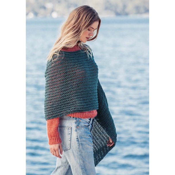 Poncho - opskrift fra Sandnes Garn