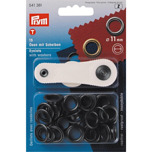 Prym Snreringe 11 mm - findes i 3 farver