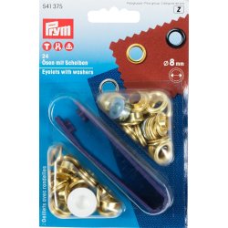 Prym Snreringe 8 mm - findes i 3 farver