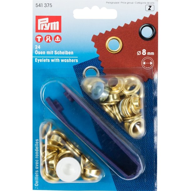 Prym Snreringe 8 mm - findes i 3 farver