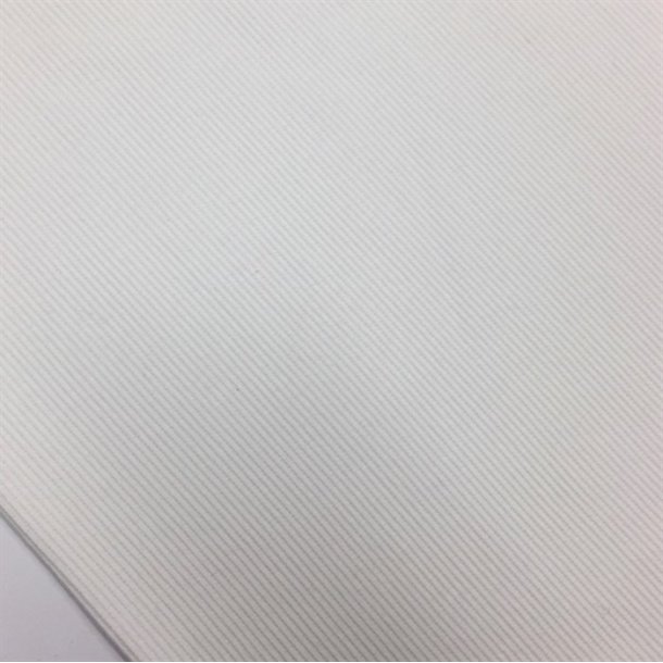 Rib i hvid - pr. 0,25 meter 