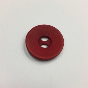 R�d knap med let glimmer 27 mm - pr. stk.