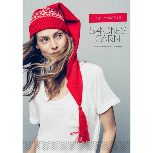 Putty nissehue til voksne - opskrift fra Sandnes Garn