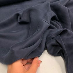 Sandvasket cupro i mrkebl - pr. 0,25 meter