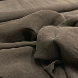 Sandvasket cupro i mrkegrn - pr. 0,25 meter