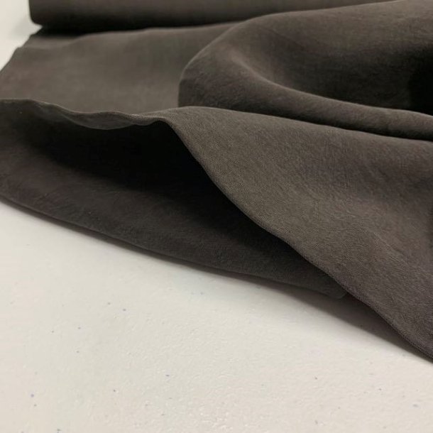 Sandvasket cupro i mrkegrn - pr. 0,25 meter