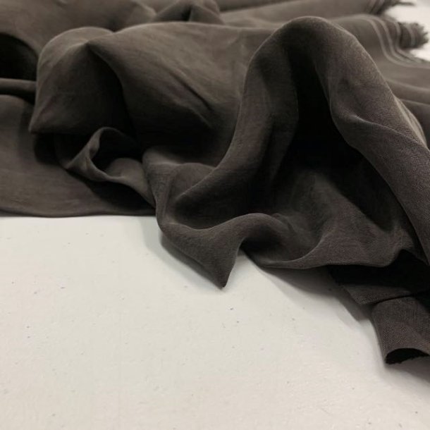 Sandvasket cupro i mrkegrn - pr. 0,25 meter