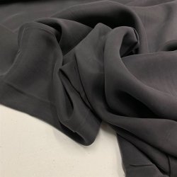 Sandvasket cupro i mrk koksgr - pr. 0,25 meter