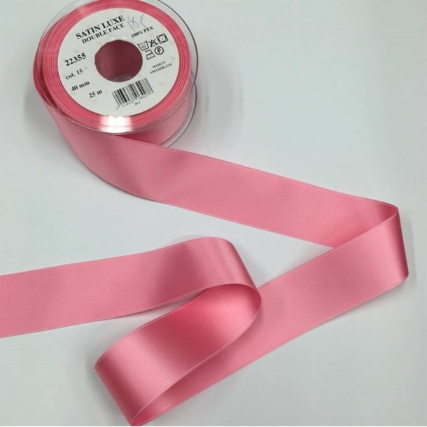Satinbnd double face 40 mm - pr. meter