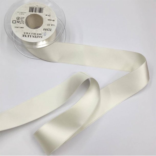 Satinbnd double face 40 mm - pr. meter