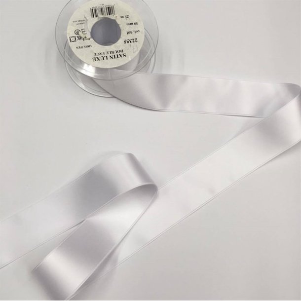 Satinbnd double face 40 mm - pr. meter