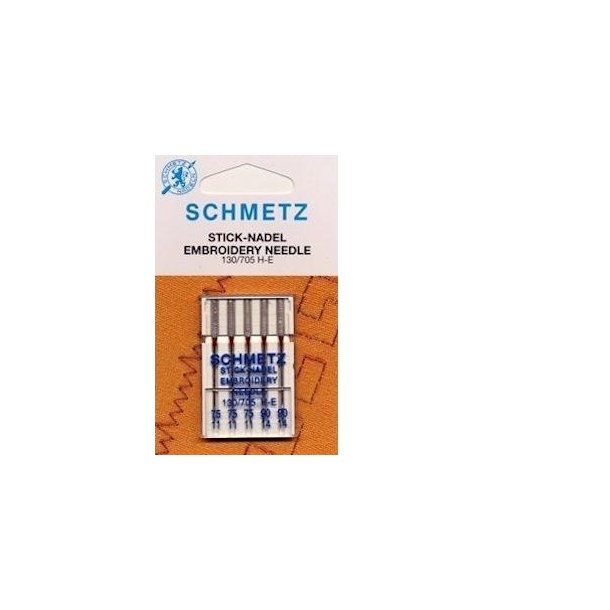 Schmetz Broderi Maskinnl Ass. str. 75-90, 5 stk. 