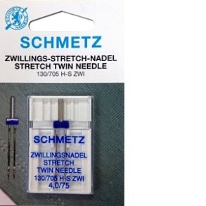 Schmetz Strk Tvilling Maskinnl 4,0 str. 75, 2 stk. 