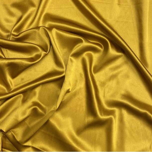 Silke med strk i varm gul - pr. 0,25 meter