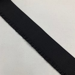 Sort elastik med fl�sekant - pr. meter 