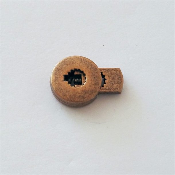 Snorstopper i metal i farven kobber, 19 mm