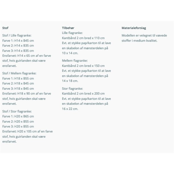 Syvejledning p mini flagranke / vimpler fra Minikrea 