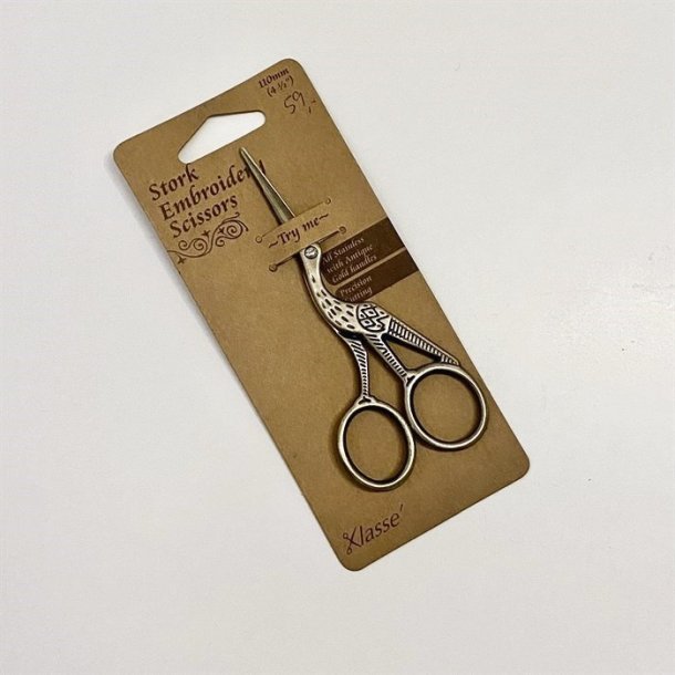 Storkesaks i messingfarve 