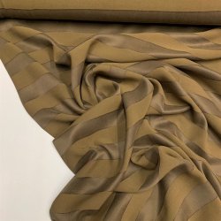 Stribet cupro i olivenbrun - pr. 0,25 meter