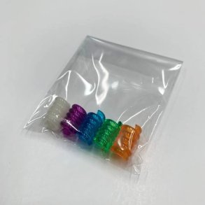 Strikkepinde-fjeder / lukker, lille - pr pakke 