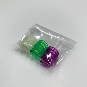 Strikkepinde-fjeder / lukker, stor - pr pakke 