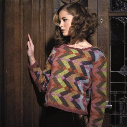 Tanja Sweater - design Kaffe Fassett. Benyttes i DRs tv-serie Bedrag