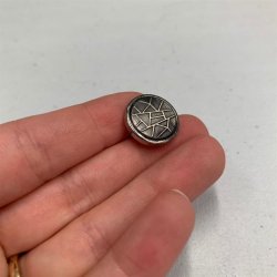 Terrazzo metalknap, 15 mm