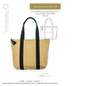 Skuldertaske med lynls - MiniKrea mnster 117