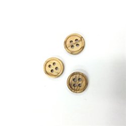 Tr� knap med br�ndt kant, 3 st�rrelser - Pr. stk.