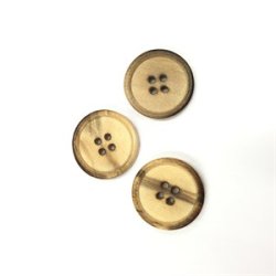 Tr� knap med br�ndt kant, 3 st�rrelser - Pr. stk.