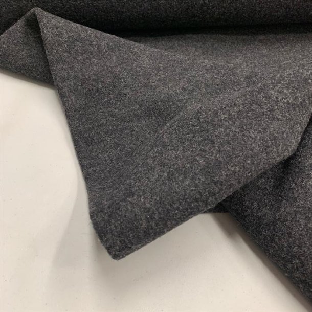 Boucl uld i koksgr - pr. 0,25 meter