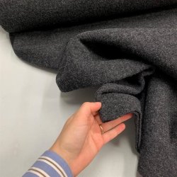 Boucl uld i koksgr - pr. 0,25 meter