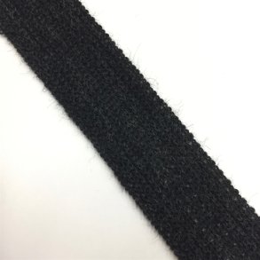 Uld kantbnd 32 mm, sort - pr. meter