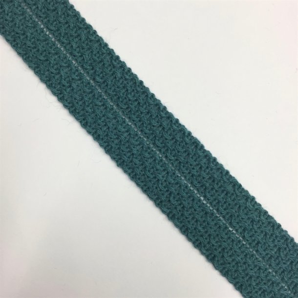 Uld kantbnd 32 mm, petrol 325 - pr. meter