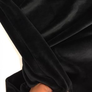 Bomuldsvelour i sort fv. 5001 - pr. 0,25 meter