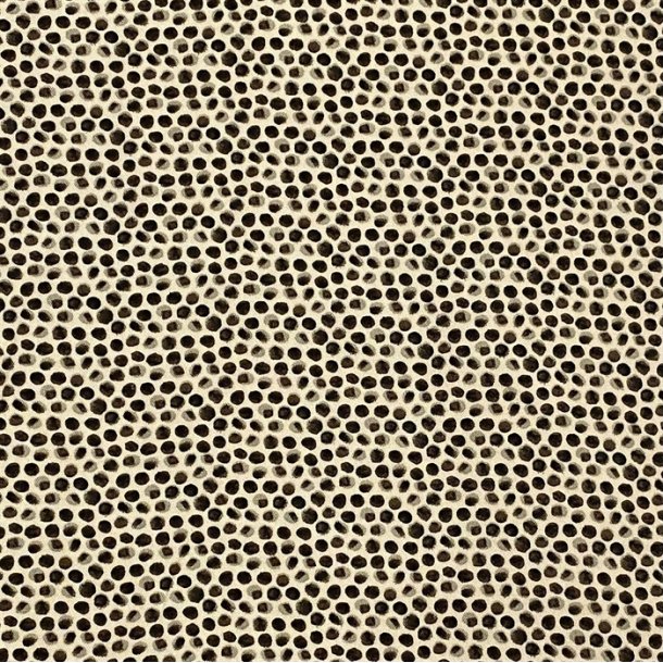 Viskose i beige med sm cirkler - pr. 0,25 meter