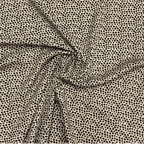 Viskose i beige med sm cirkler - pr. 0,25 meter