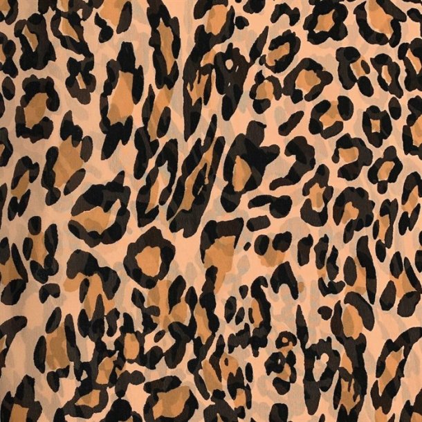 Viskose-chiffon med leopardprint - pr. 0,25 meter