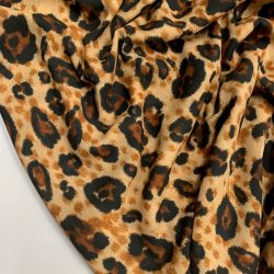 Viskose med leopard pletter - pr. 0,25 meter