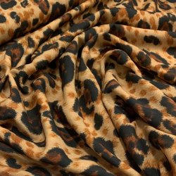 Viskose med leopard pletter - pr. 0,25 meter