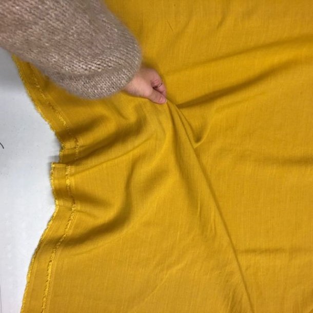 Viskose med polyamid i ensfarvet gul - pr. 0,25 meter