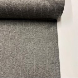 Viskose / polyester i gr med tynde striber - pr. 0,25 meter