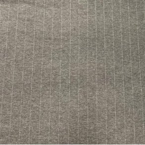 Viskose / polyester i gr med tynde striber - pr. 0,25 meter