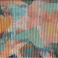 Viskose med trekanter og striber i klare farver - pr. 0,25 meter