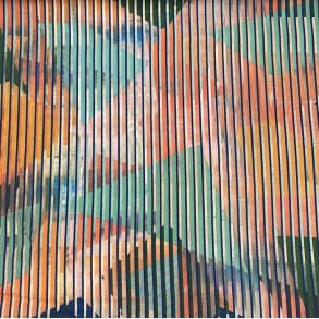 Viskose med trekanter og striber i klare farver - pr. 0,25 meter