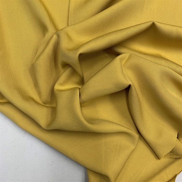 Viskose twill i karrygul - pr. 0,25 meter 