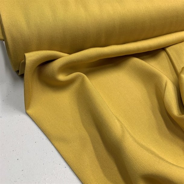 Viskose twill i karrygul - pr. 0,25 meter 